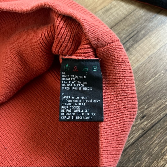 Harley Davidson thick stitch orange black womans long sleeve sweater size large - Picture 5 of 8